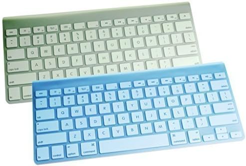 THE GUI'S HOUSEWARE Keyboard Dust and Stain Resistant Protective Film Cover Skin Soft Silicone for Laptops Desktop Universal Type Fits for 11"-17"(green &amp; blue)