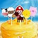 Wolpark 25 PCS Glitter Farm Animal Cake Topper Old Macdonald had a Farm Animal Cupcake Toppers for Farm Themed Birthday Baby Shower Children's Day Party Supplies Decorations