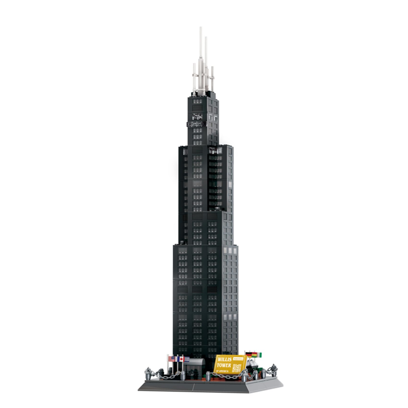 Oichy Architecture Building Toys Chicago Landmark Willis Tower Building Block Sets Creative World Famous Brick Model Sets for Decorations and Gifts (1241pcs) โ image 1