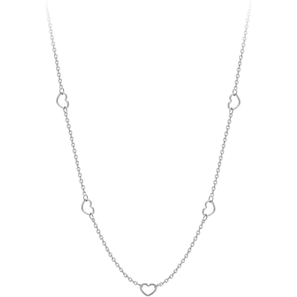 Italian Crafted 14K White Gold Over Sterling Silver Cable Chain Necklace - 0.70mm, 925 Stamp