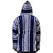 Classic Mexican Baja Pullover Hoodie, Unisex MEDIUM BLUE