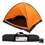 Milestone Dome Tent with Carry Bag (4 Person), Orange