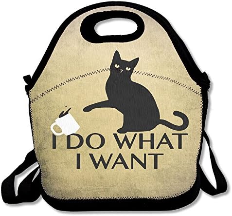 ROBOTOAF Funny Cat I Do What I Want One Size Waterproof Outdoor Travel Picnic New Design Travel Bag With Zipper And Adjustable Crossbody Strap