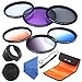 62mm Filter, K&F Concept 62mm Slim Lens Filter Set (Slim FLD+Slim CPL Circular Polarizing+ Slim UV Protector+ Slim Graduated Color Filter Blue+Orange+Gray)
