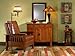 Mission Faux Wicker Tiffany Style Table Lamp