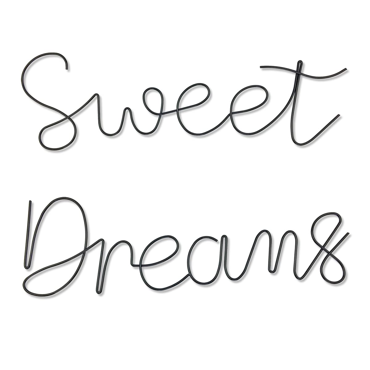 KRSHEMDE Sweet Dreams Metal Sign Wall Art Decor-Sweet Dreams Sign Wall Decor Above Bed-Modern Rustic or Vintage Farmhouse Style (Black)