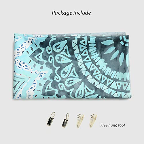 Tapestry Wall Hanging, MDShun Teal Mandala Wall Tapestries Indian Hippie Bohemian Tapestry Wall Mural Home Décor for Bedroom Living Room Decorations 82.7x59.1 Inches