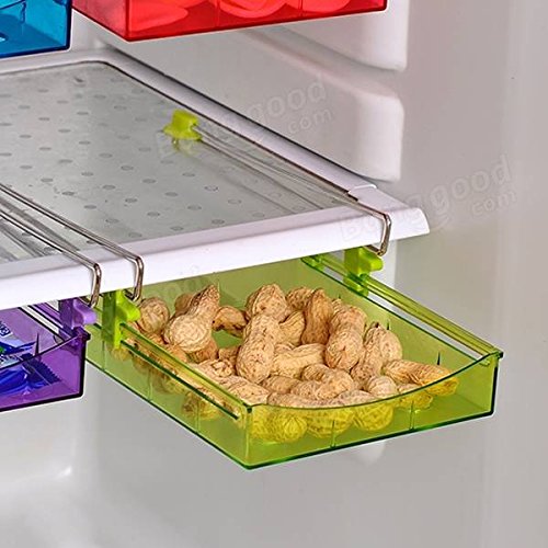 Pink Lizard Multipurpose Fridge Storage Sliding Drawer Refrigerator Organizer Space Saver Shelf