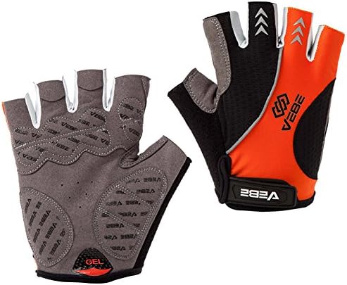 SBD VEBE Mens Sports Professional Training Biking Riding Gloves Cycling Accessaries,Orange,XL by sibeidi