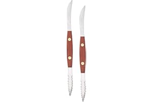 HIC Kitchen Squirt Free Serrated Twin-Blade Grapefruit Sectioning Knife, Stainless Steel Blades, Set of 2