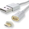 HKW Magnetic MicroUSB Charging Cable 4Ft/1.2m (Silver)　- Genuine Product