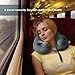 Travel Pillow of 2017, Jerrybox Inflatable Neck Support Pillow Travel Cushion 10 s World Fastest Flight Pillow with 2 Airbags, 320 g, (U-shaped, Blue)