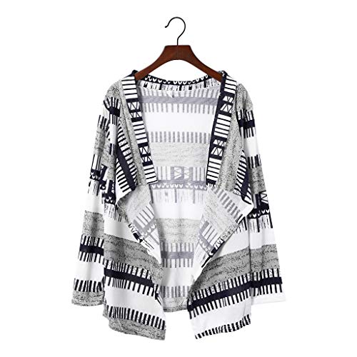 image for Lmx+3f Womens Long Cardigan Sweaters Oversized Striped Open Front Colo