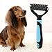 Hihamer Dematting Tool for Dogs - Double Sided Rake Comb Grooming Tools for Undercoat Removal - For All Pets With Medium and Long Hair