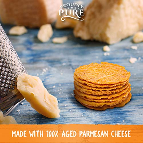 Proudly Pure Parmesan Cheese Crisps Keto Snacks Zero Carb Crunchy