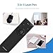 Presentation Remote, PISEN Pointer Presenter Rechargable 2.4GHz PPT Clicker, Multi-Function Fly Mouse 2500mAh Power Bank Wireless Presenter Remote for Computer, MacBook, Projector (Black)