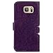 HAOTP Beauty Luxury 3D Fashion Handmade Bling Crystal Rhinestone Butterfly Floral Lucky Flowers PU Flip Stand Credit Card ID Holders Wallet Leather Case Cover for Samsung Galaxy Note 3 (Bling/Purple)