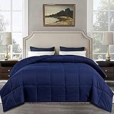 DOWNCOOL Down Alternative Quilted Comforter-Navy