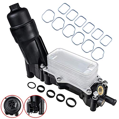 Engine Oil Cooler Filter Housing Adapter & Intake Manifold Gasket Set