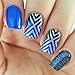 Whats Up Nails - X-Pattern Vinyl Stencils for Nail Art Design (1 Sheet, 12 Stencils)