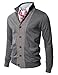 H2H Mens Casual Slim Fit Two-tone Herringbone Jacket Cardigans
