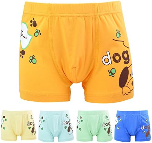 FYDRISE Little Boys' Animals Boxer Briefs Cotton Underwear Assorted 5 Packs for Kids