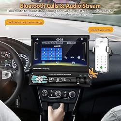 Podofo Single Din Apple Carplay Car Stereo with