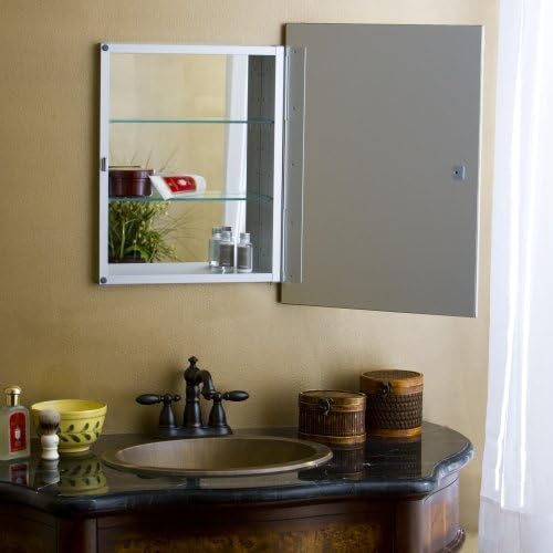 Basix Plus Single Door Medicine Cabinet Finish Antique Gold Size 24 X 30 Amazon Com