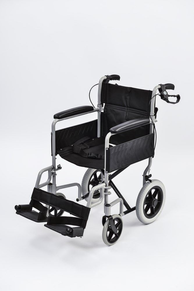 NRS Healthcare N43528 Transit-Lite Wheelchair, Attendant Controlled - Grey - Image 3