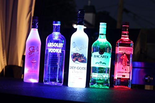 LED Flashing Bottle Sticker 3m for Bottle - Bar Accessories (Pack of 5) (5, White)