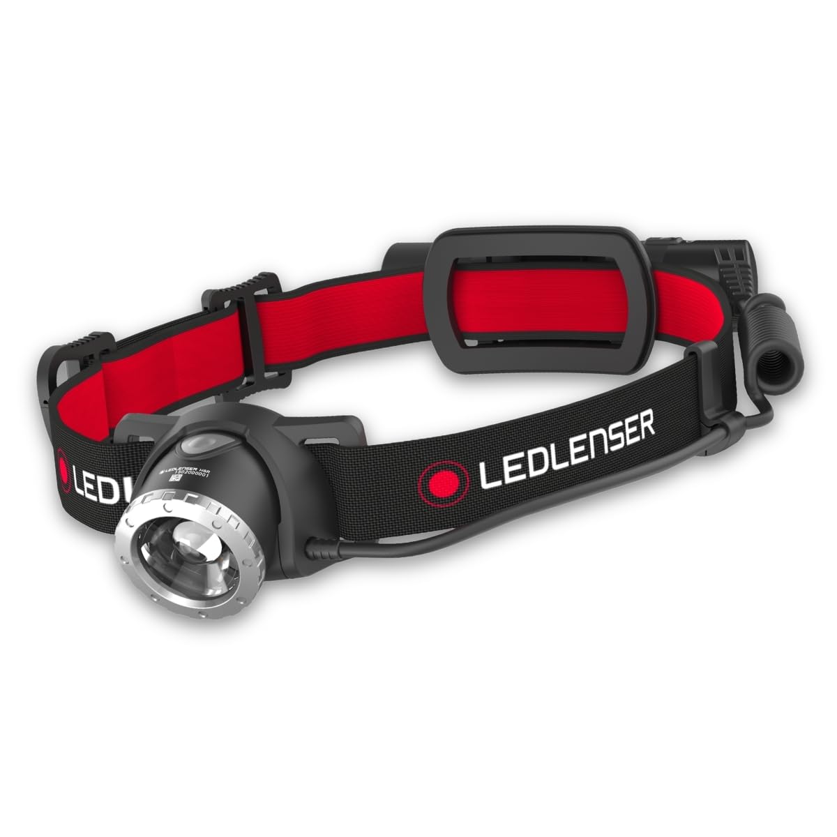 Ledlenser H8R Headlamp LED, Rechargeable Lithium 18650 Battery, 600 lumens, focusable, up to zu 120h runtime, red Rear Back Light, slewable, USB Charging Cable, Headlamp