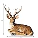 ARAIDECOR Festive Deer Animal Sculpture Home Decor or Outdoor Garden Statue - 13 x 12 x 7 Inches