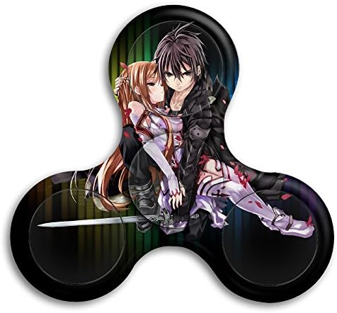 Tri-Spinner Fidget Toy SAO Sword Art Online Fidget Spinner, EDC Hand Spinner Perfect For ADD, ADHD, Anxiety, And Autism Adult Children 1-3 Min Spins For Killing Time