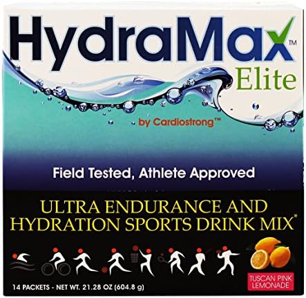 HydraMax Elite Tuscan Pink Lemonade Ultra-Endurance and Hydration Sports Drink Mix--14 Count Box