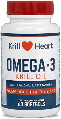 Krill Heart Omega-3 Antarctic Krill Oil 500mg - 60 Count (1)