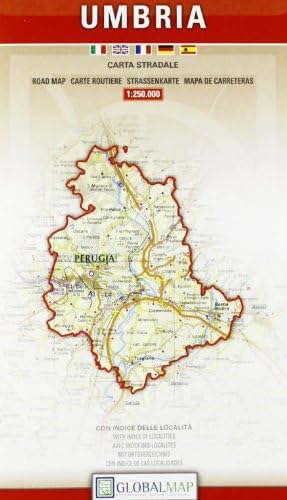 Umbria : carta stradale (English, Spanish, French and Italian Edition)