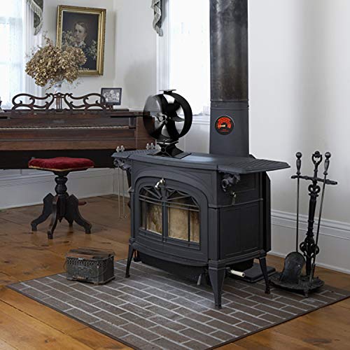 Sumapner Wood Stove Fan -4 Blade Eco Friendly Silent Heat Powered Stove Fan for Wood Log Burners-Big Air Volume
