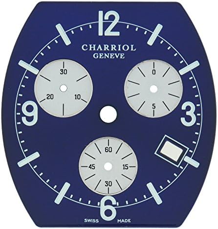 Philippe Charriol 27 x 28.5 mm Navy Blue Chronograph Roman Watch Dial