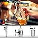 FERRODAY Short Shank Adjustable Faucet Brass Body Stainless Steel Core Draft Beer Faucet No-Rust Plated Beer Faucet for Kegerator Adjustable Beer Tap for Homebrew 5/16 Barbed Fitting Beer Tap