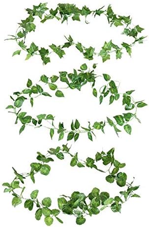Amazon Com Decoraciones Hojas Artificiales De Hiedra Artificial De Plastico Para Decoracion De Vid Tela De Moda Hermosa Huckus Home Kitchen