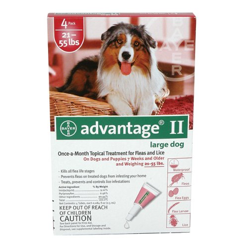 Advantage II for Dogs 21 to 55 lbs - 4 pack Advantage II for Dogs 21 to 55 lbs - 4 pack