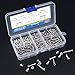 Glarks 230Pcs M3 Stainless Steel Allen Hex Drive Button Head Socket Cap Bolts Screws Nuts Assortment Kit (M3)