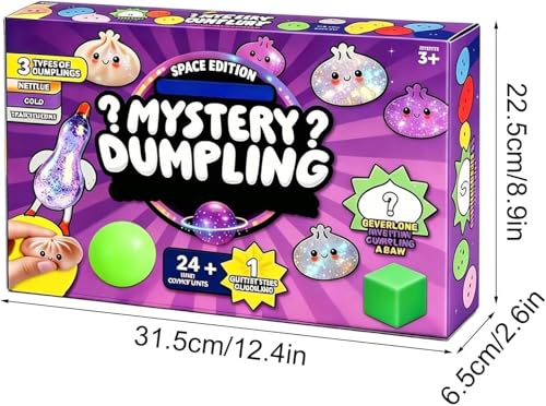SLEEPHEAD®Dumpling Squishies, Squishies Dumpling Mystery Advent Countdown Calendar, 24 PCS Random Surprise Squishies Toys