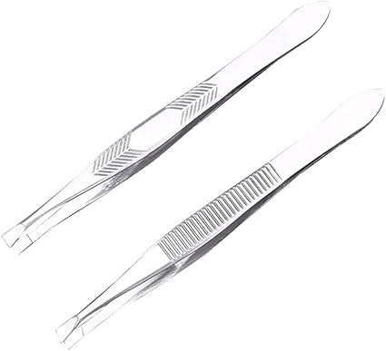 Amazon Com Yardwe Stainless Steel Bevel Eyebrow Clip Hair Removal