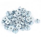 20 Pcs 4 Prongs Zinc Plated T-Nut Tee Nut Fixing 3/8