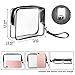 Ariza Clear Toiletry Bag Tsa Approved, Travel Accessories Toiletries Bags Carry On 3-1-1 Quart Sized Airport Airline Compliant Makeup Organizers with Zipper 3pcs/pack (Black)