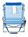 #WEJOY Aluminum Lightweight Portable 4 Position Lay Flat Folding Camping Beach Chair with Shoulder Strap Cup Holder Pocket Armrest and Headrest, Great for Outdoor Lawn Concert, Blue
