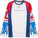 PUMA Mens BMW M Motorsport Graphic Crew Neck Long Sleeve Casual Tops Casual - Blue