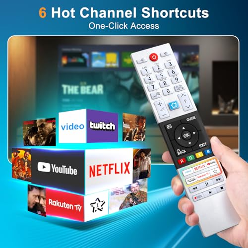 para Mando-Toshiba-TV, Universal Mando a Distancia para Original Toshiba Smart TV, con 6 Atajos