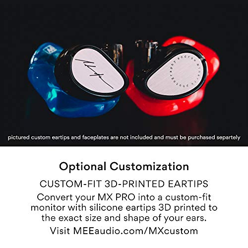 MEE Professional MX4 PRO Customizable Noise-Isolating Universal-Fit Modular Musician's in-Ear Monitors (Smoke)